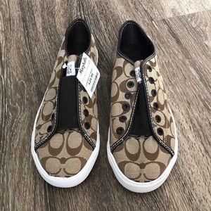 NWT Coach monogram flats